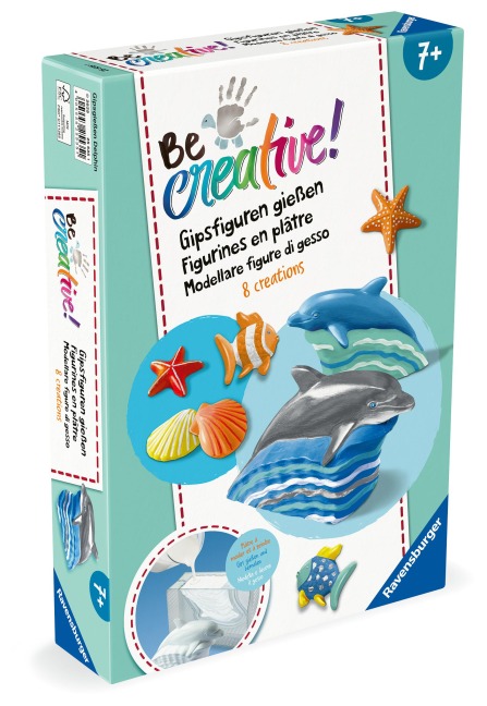 BeCreative BeCreative Midi - Bastelset DIY Gipsfiguren gießen Delfine - 
