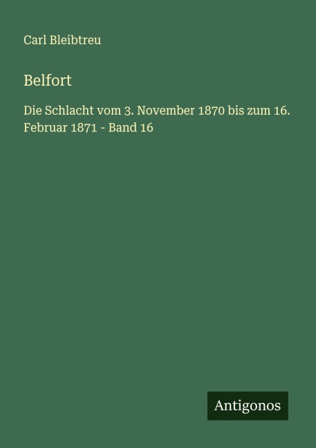 Belfort - Carl Bleibtreu
