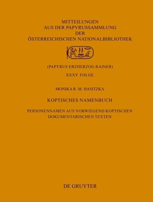 Koptisches Namenbuch - Monika R. M. Hasitzka