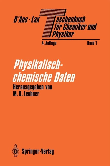 Taschenbuch für Chemiker und Physiker - W. Heiland, M. Neumann, E. Nordmeier, H. Rosemeyer, D. Steinmeier