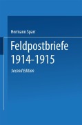 Cover-Bild zum Titel 'Feldpostbriefe 1914-1915' von 'Hermann Sparr'