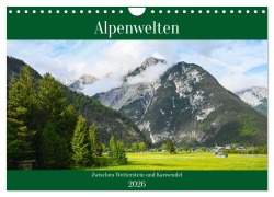 Cover-Bild zum Titel 'Alpenwelten-Zwischen Wetterstein und Karwendel (Wandkalender 2026 DIN A4 quer), CALVENDO Monatskalender' von 'Marcus Heinz'