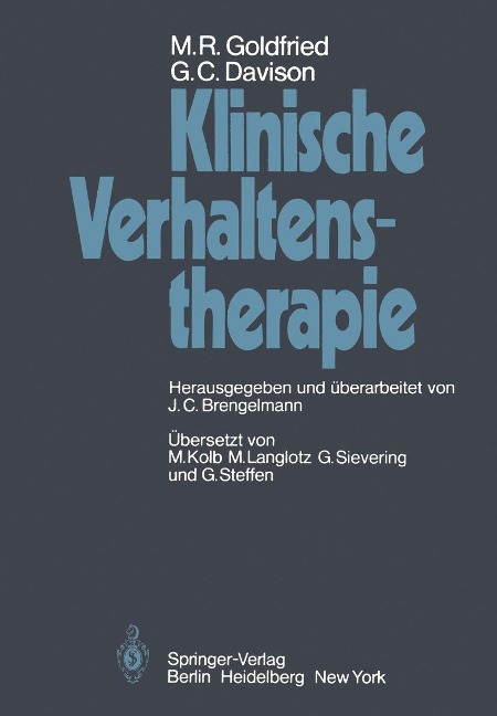 Klinische Verhaltenstherapie - M. R. Goldfried, G. C. Davison