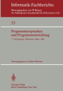 Cover-Bild zum Titel 'Programmiersprachen und Programmentwicklung' von ''
