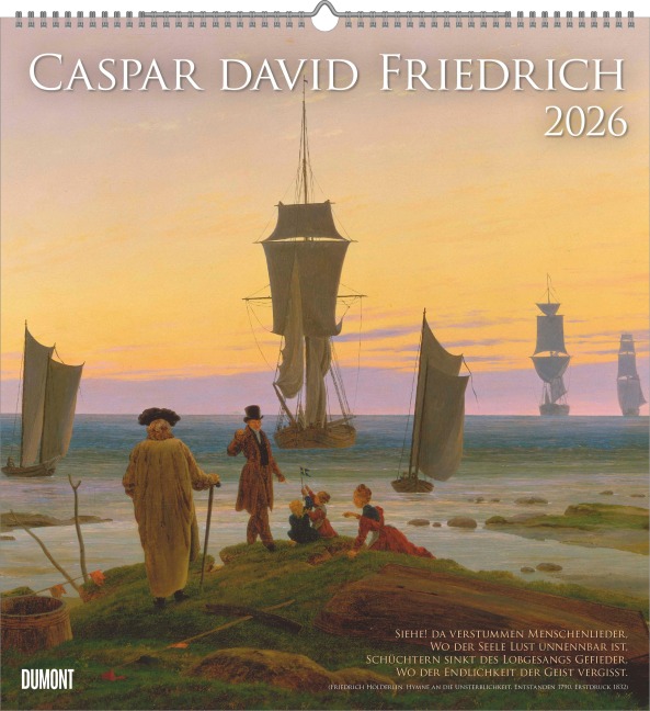 Caspar David Friedrich 2026 - Kunst-Kalender - Wand-Kalender - 45x48 - 