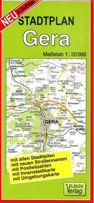 Stadtplan Gera 1 : 20 000 - 
