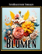 Cover-Bild zum Titel 'Blumen 3D Malbuch "Black & White"' von 'Lucy¿s Schwarze Malbücher'