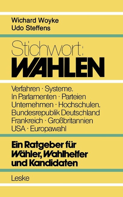 Stichwort: Wahlen - Wichard Woyke