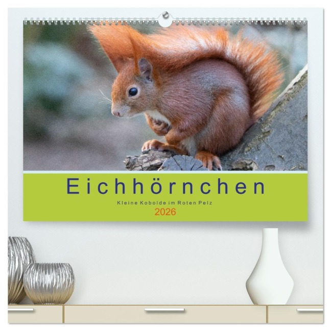 Eichhörnchen - Kleine Kobolde im Roten Pelz (hochwertiger Premium Wandkalender 2026 DIN A2 quer), Kunstdruck in Hochglanz - Margret Brackhan