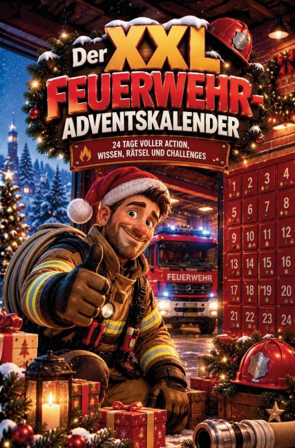 Der XXL Feuerwehr-Adventskalender - 24 einsatzreiche Überraschungen mit Ausmalbildern, Rätseln, Mitmachseiten, kuriosen Fakten, unnützem Wissen - Frieda Frostbeule