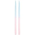 Spitzkerzen 28 cm, Dip Dye, Blau/Rosa - 