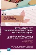 Cover-Bild zum Titel 'Hétérogénéité et changement : perspectives sociolinguistiques' von 'Collectif'