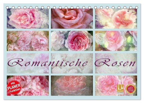 Romantische Rosen (Tischkalender 2024 DIN A5 quer), CALVENDO Monatskalender - Martina Cross