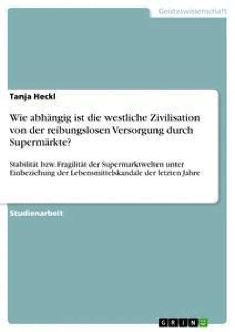 Wie abhängig ist die westliche Zivilisation von der reibungslosen Versorgung durch Supermärkte? - Tanja Heckl