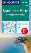 KOMPASS Wanderkarten-Set 2498 Sardinien Mitte / Sardegna Centrale (4 Karten) 1:50.000 - 
