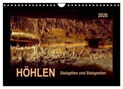 Cover-Bild zum Titel 'Höhlen, Stalaktiten und Stalagmiten (Wandkalender 2026 DIN A4 quer), CALVENDO Monatskalender' von 'Peter Roder'