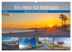Cover-Bild zum Titel 'Ein Herz für Málaga (Wandkalender 2026 DIN A2 quer), CALVENDO Monatskalender' von 'Christa Kramer'