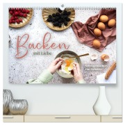 Cover-Bild zum Titel 'Backen mit Liebe - Selbstgemachtes von Zuhause (hochwertiger Premium Wandkalender 2026 DIN A2 quer), Kunstdruck in Hochglanz' von 'Happy Monkey'