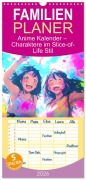 Cover-Bild zum Titel 'Familienplaner 2026 - Anime Kalender - Charaktere im Slice-of-Life Stil mit 5 Spalten (Wandkalender, 21 x 45 cm) CALVENDO' von 'Mb Fotografie'