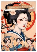 Cover-Bild zum Titel 'Japanische Geishas (Wandkalender 2026 DIN A2 hoch), CALVENDO Monatskalender' von 'Steffani Lehmann'