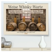 Weise Whisky-Worte (hochwertiger Premium Wandkalender 2026 DIN A2 quer), Kunstdruck in Hochglanz - Anke Grau