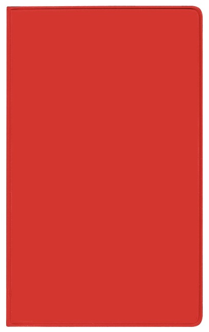 Taschenkalender Saturn Leporello PVC rot 2027 - 