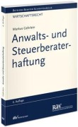 Cover-Bild zum Titel 'Anwalts- und Steuerberaterhaftung' von 'Markus Gehrlein'