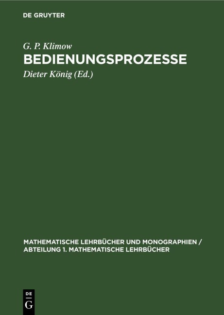 Bedienungsprozesse - G. P. Klimow
