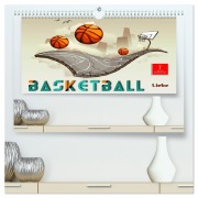 Basketball Liebe (hochwertiger Premium Wandkalender 2026 DIN A2 quer), Kunstdruck in Hochglanz - Peter Roder