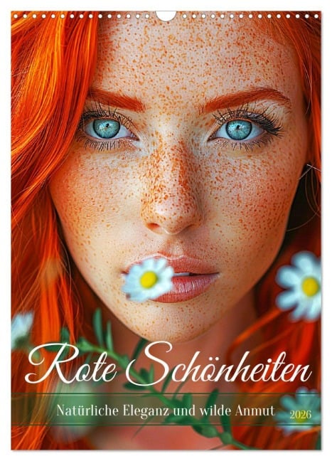 Rote Schönheiten. Natürliche Eleganz und wilde Anmut (Wandkalender 2026 DIN A3 hoch), CALVENDO Monatskalender - Rose Hurley