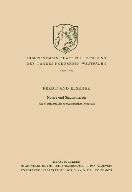 Notare und Stadtschreiber - Ferdinand Elsener