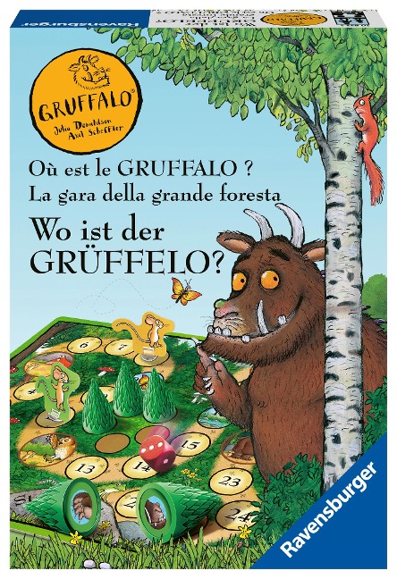 Ravensburger Kinderspiele - 20833 - Wo ist der Grüffelo? - Brettspiel für 2-4 Grüffelo-Fans ab 4 Jahren - 