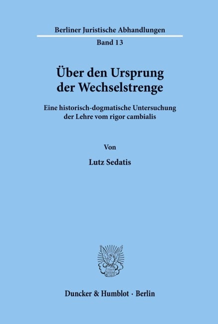 Über den Ursprung der Wechselstrenge. - Lutz Sedatis
