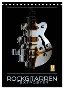 Cover-Bild zum Titel 'Rockgitarren Textposter (Tischkalender 2026 DIN A5 hoch), CALVENDO Monatskalender' von 'Renate Bleicher'