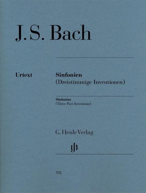 Sinfonien (Dreistimmige Inventionen) für Klavier zu zwei Händen. Revidierte Ausgabe von HN 360 - Johann Sebastian Bach