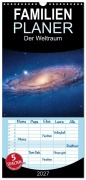 Cover-Bild zum Titel 'Familienplaner 2027 - Der Weltraum. Spektakuläre Gasnebel und Galaxien mit 5 Spalten (Wandkalender, 21 x 45 cm) CALVENDO' von 'Elisabeth Stanzer'