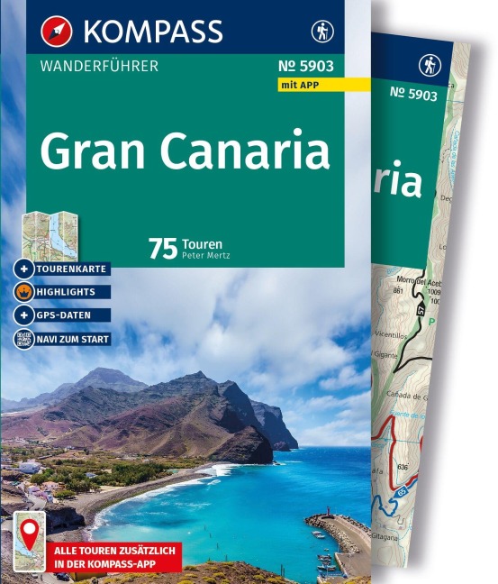 KOMPASS Wanderführer Gran Canaria, 75 Touren mit Extra-Tourenkarte - Peter Mertz