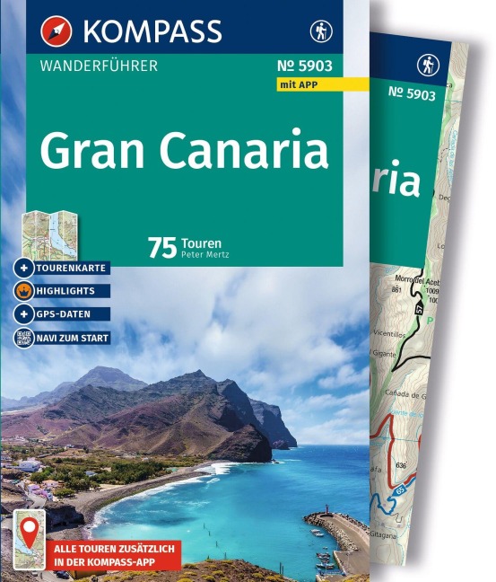 KOMPASS Wanderführer Gran Canaria, 75 Touren mit Extra-Tourenkarte - Peter Mertz