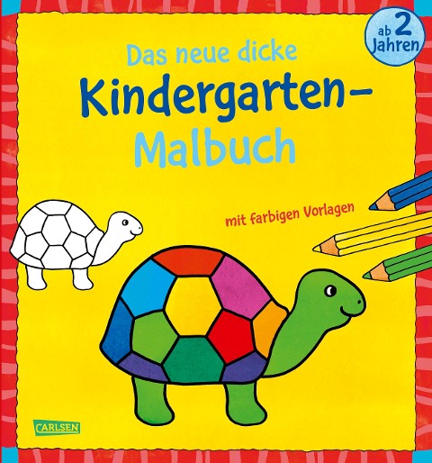 Das neue, dicke Kindergarten-Malbuch: Mit farbigen Vorlagen und lustiger Fehlersuche - 