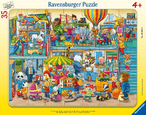 Ravensburger Kinderpuzzle - 05664 Tierischer Spielzeugladen - 30-48 Teile Rahmenpuzzle für Kinder ab 4 Jahren - 