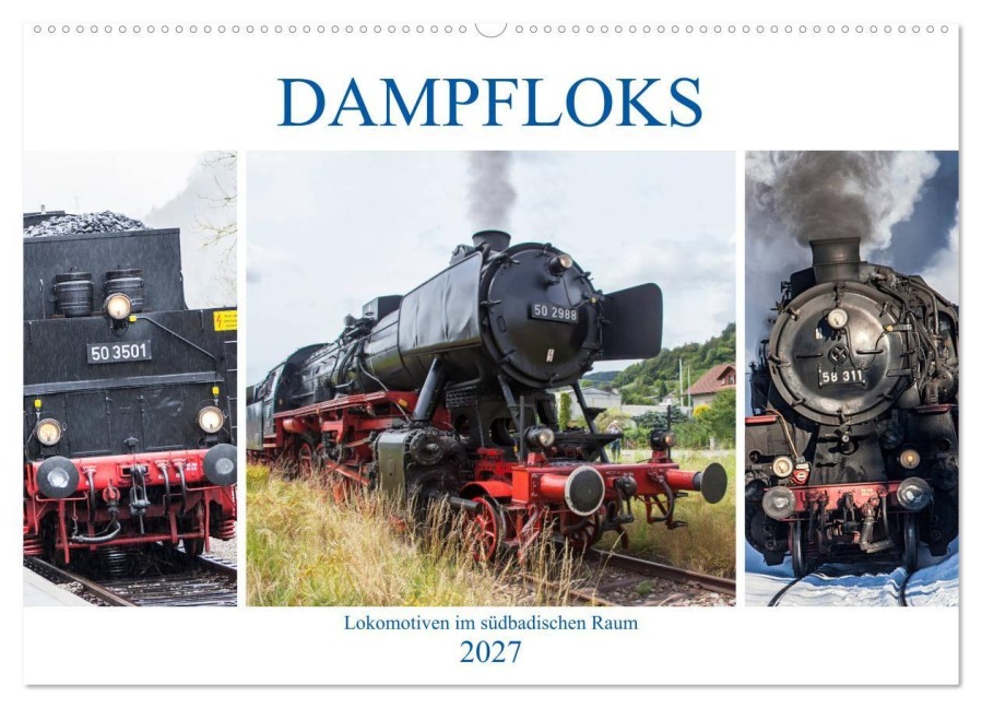 Dampfloks im südbadischen Raum (Wandkalender 2027 DIN A2 quer), CALVENDO Monatskalender - Liselotte Brunner-Klaus