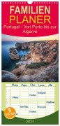 Cover-Bild zum Titel 'Familienplaner 2027 - Portugal - Von Porto bis zur Algarve mit 5 Spalten (Wandkalender, 21 x 45 cm) CALVENDO' von 'Jean Claude Castor I 030mm-Photography'