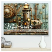 Cover-Bild zum Titel 'Miniaturwelt Faszinierend winzige Häuser im Steampunk-Stil (hochwertiger Premium Wandkalender 2026 DIN A2 quer), Kunstdruck in Hochglanz' von ''