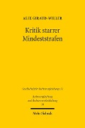 Cover-Bild zum Titel 'Kritik starrer Mindeststrafen' von 'Alix Giraud-Willer'