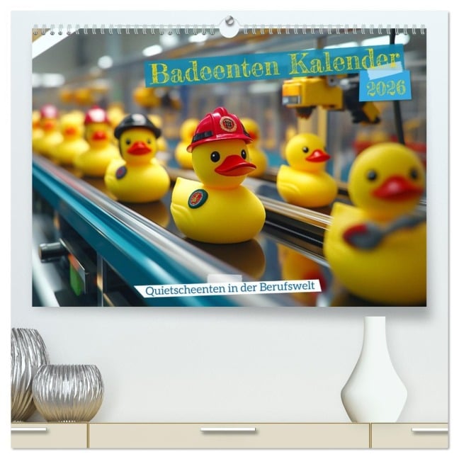 Badeenten Kalender - Quietscheenten in der Berufswelt (hochwertiger Premium Wandkalender 2026 DIN A2 quer), Kunstdruck in Hochglanz - Mb Fotografie