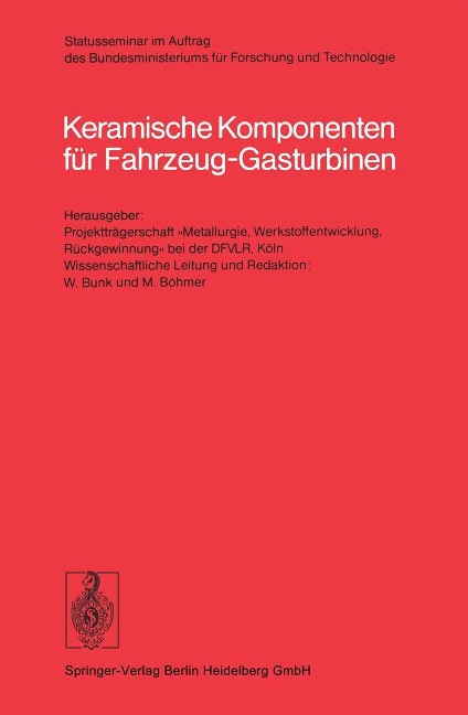 Keramische Komponenten für Fahrzeug-Gasturbinen - 