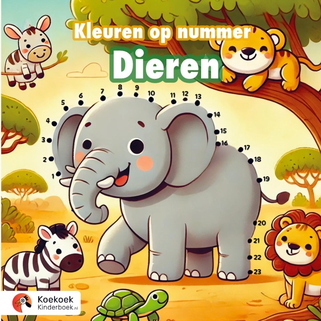Kleuren op nummer: Dieren - Koekoek Kinderboek