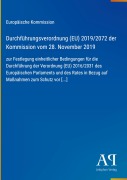 Cover-Bild zum Titel 'Durchführungsverordnung (EU) 2019/2072 der Kommission vom 28. November 2019' von 'Europäische Kommission'