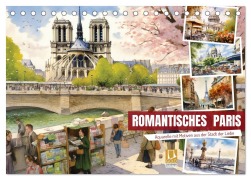 Romantisches Paris (Tischkalender 2025 DIN A5 quer), CALVENDO Monatskalender - Sabine Löwer