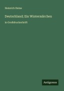 Cover-Bild zum Titel 'Deutschland; Ein Wintermärchen' von 'Heinrich Heine'